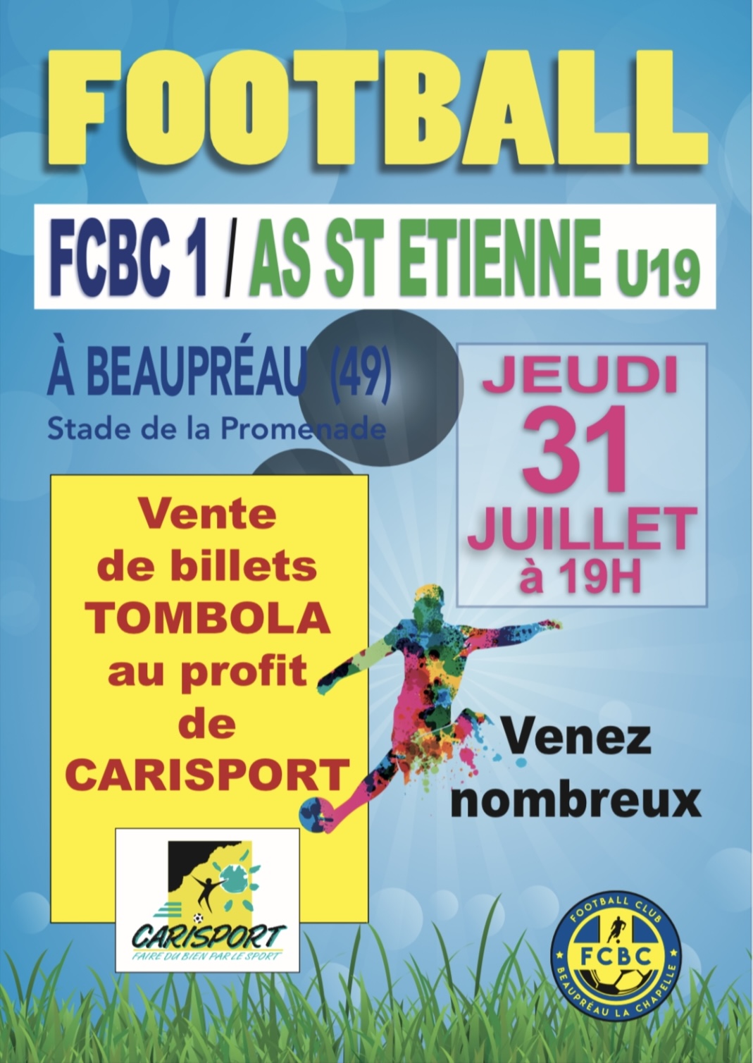 Match solidaire : FCBC 1 – AS Saint-Etienne U19 ⚽️